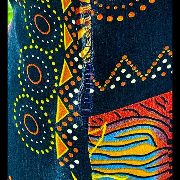 ⭐️HP⭐️VTG▪️SCARLETT▪️Boho Collage Bead Accented Open Back Sleeveless Maxi Dress - Picture 9 of 12